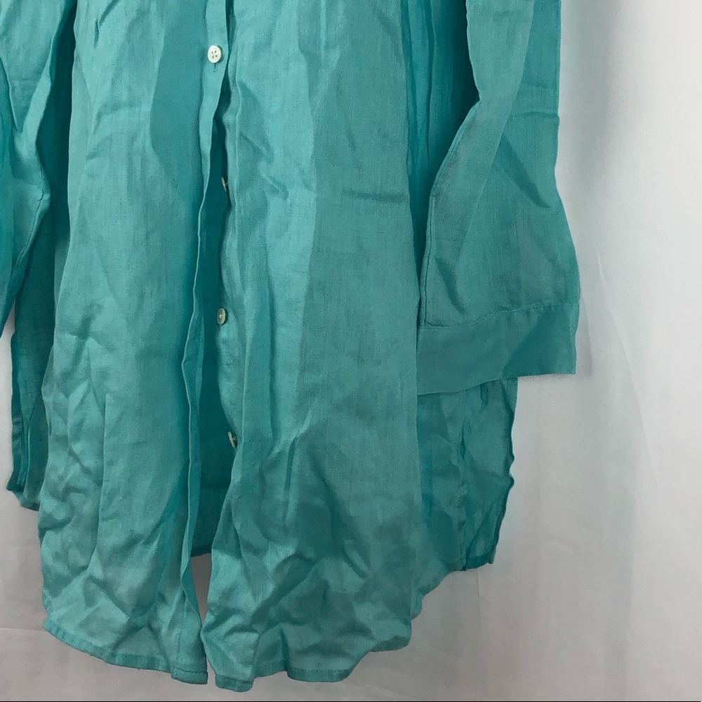 J.Jill Linen Collared Button Front Tunic M - image 7